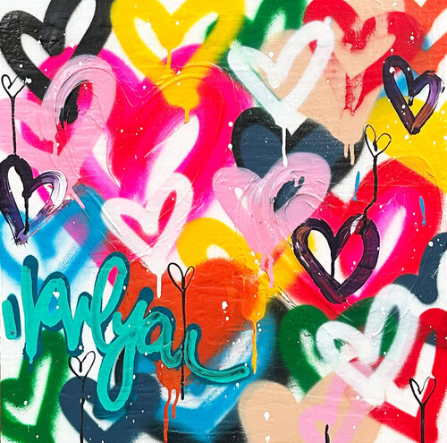 Love Wins Every Time van Amber Goldhammer, Schilderij te koop op Singulart