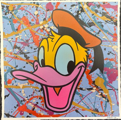Happy Duck (Blue) von Pitch Black, Malerei kaufen auf Singulart
