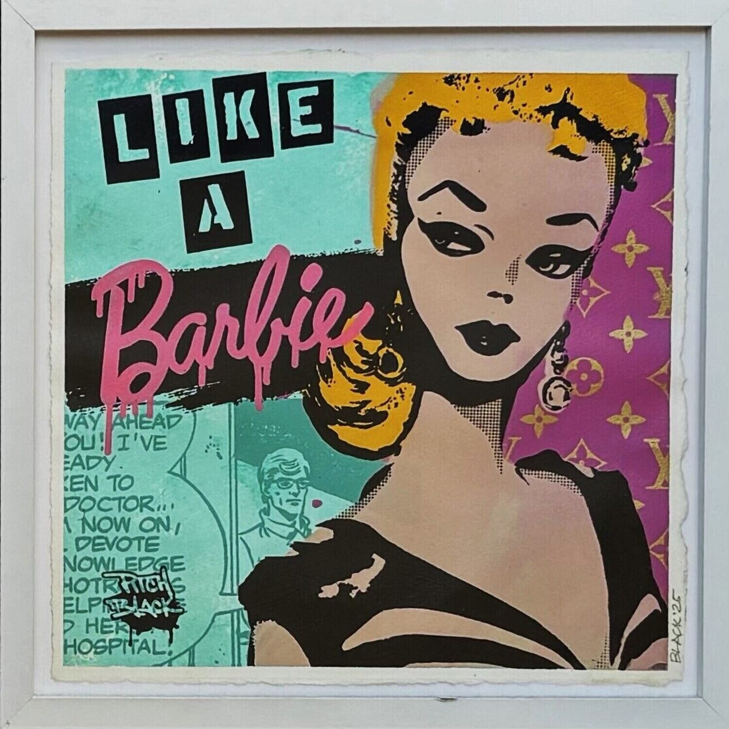 Like a Barbie Pitch Black Pintura original en venta