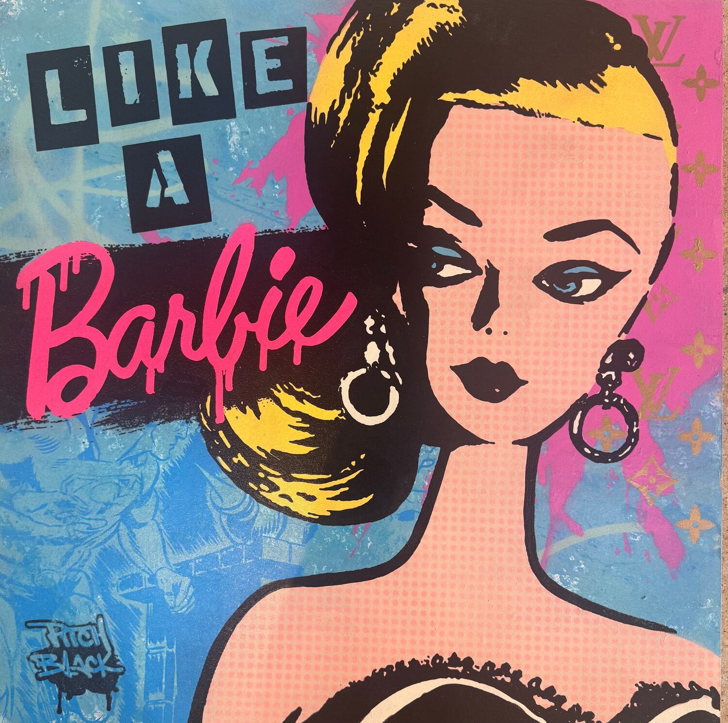 Like a Barbie Pitch Black Pintura original en venta