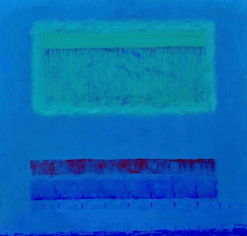 Silent Blue di Peggy Hinaekian, Pittura in vendita su Singulart
