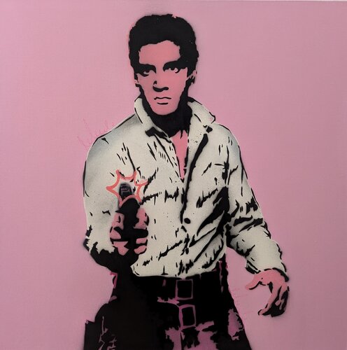 Elvis in Pink von Artlord, Malerei kaufen auf Singulart