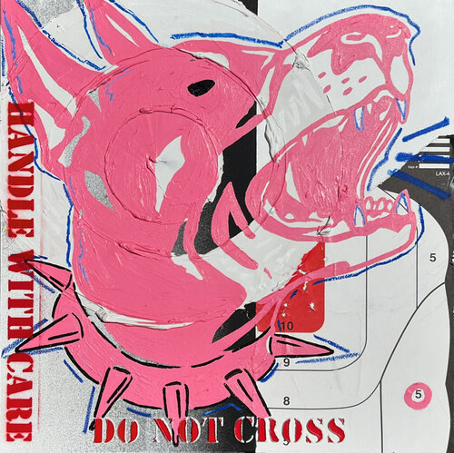 do not cross doberman von Artlord, Malerei kaufen auf Singulart