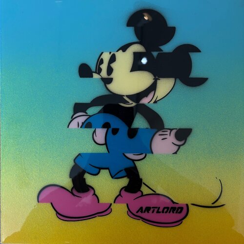 Glitch Mickey Mini (Blue) von Artlord, Malerei kaufen auf Singulart