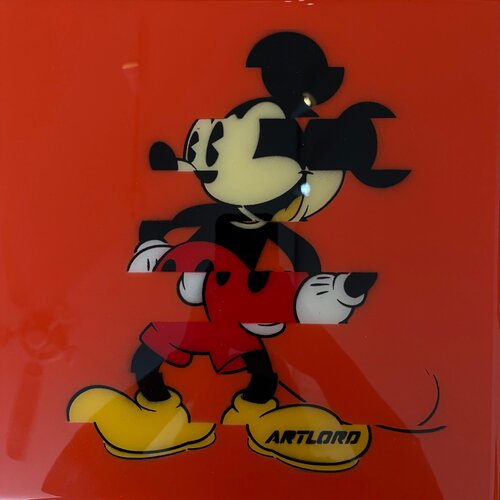 Glitch Mickey Mini (Orange) par Artlord, Peinture en vente sur Singulart