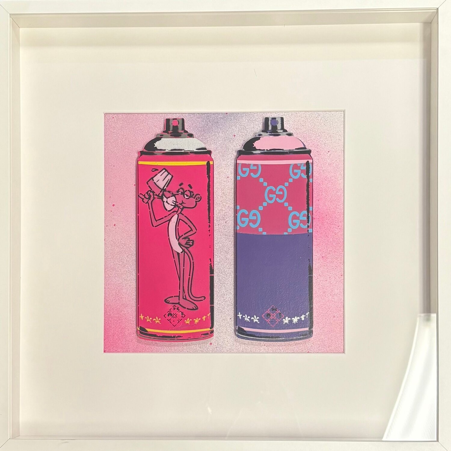Peasant Repellant (Pink Panther Gucci) Artlord Originalgemälde zu verkaufen