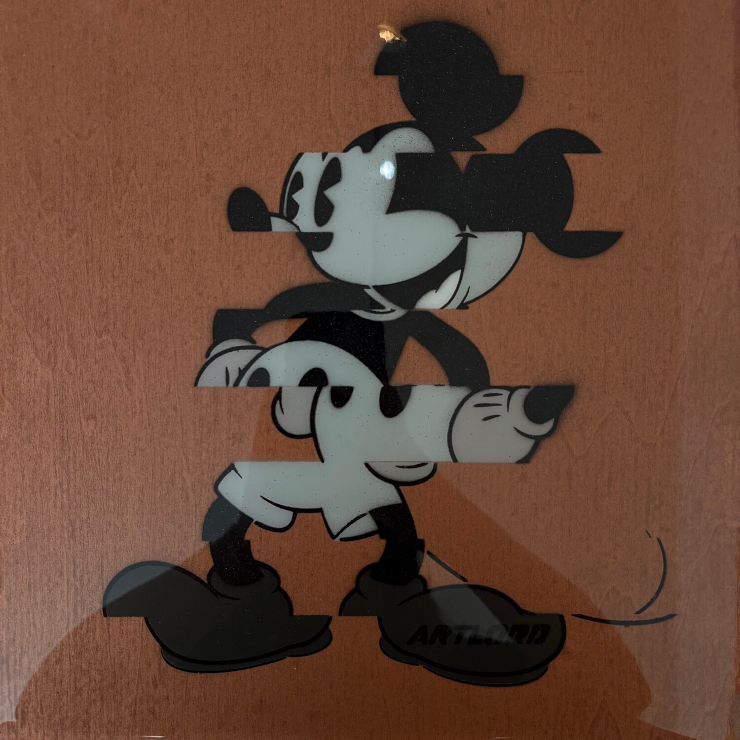 Glitch Mickey Mini (Brown) Artlord Originalgemälde zu verkaufen