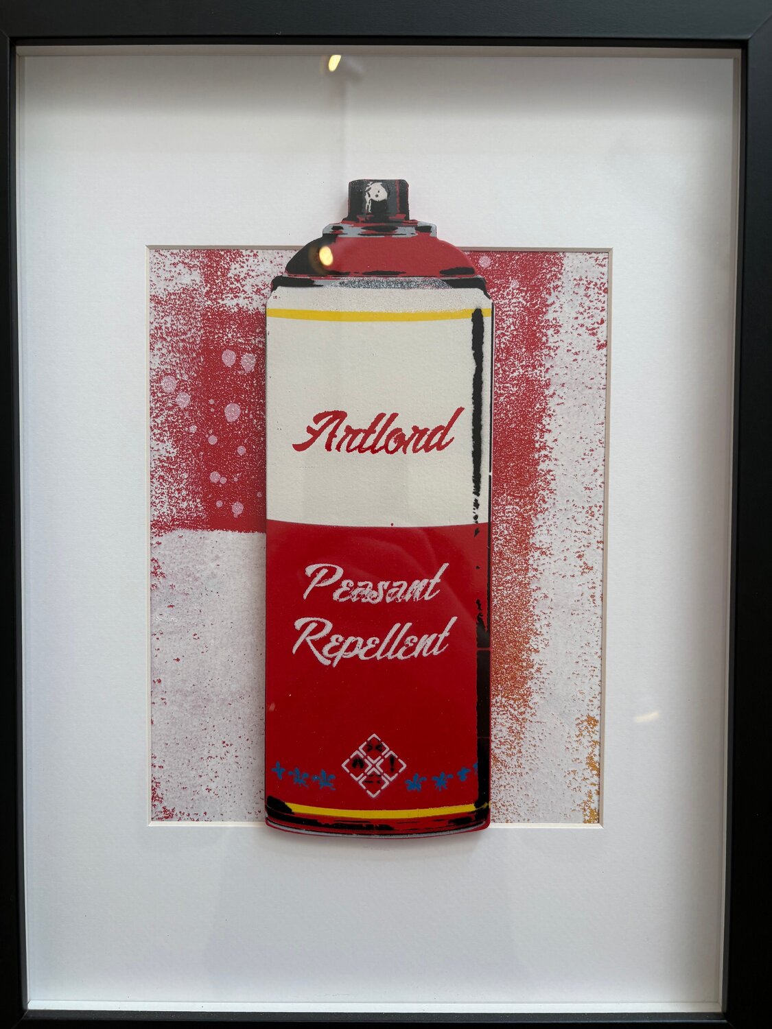 Peasant Repellent (Red & White) Artlord Original painting for sale