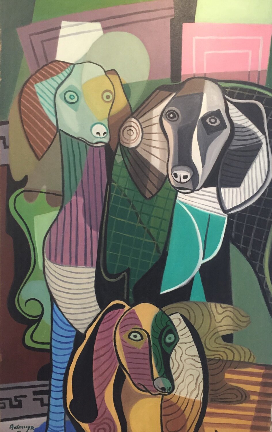 Three Dogs Ademyr Costa Dipinto originale in vendita