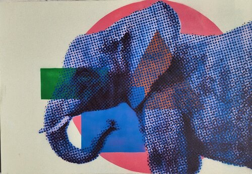 Elephant in Color van MRSN, Schilderij te koop op Singulart