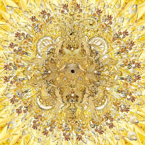 Yellow-Gold Bling Burst van JT Burke, Afdruk te koop op Singulart