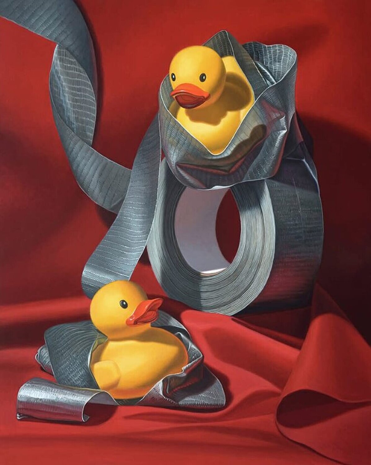 Duck Tape Kevin Grass Dipinto originale in vendita