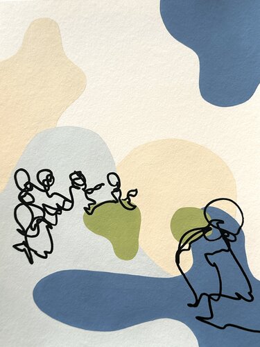 Coffee break by Felix Hilber, Painting for Sale on Singulart