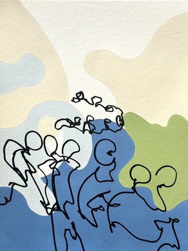 Full house by Felix Hilber, Painting for Sale on Singulart