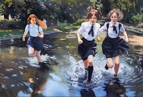 Saved by the bell di Gabriel Cristian Matei, Pittura in vendita su Singulart