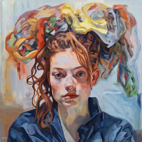 Sometimes I feel like my life is covered in plastic di Gabriel Cristian Matei, Pittura in vendita su Singulart