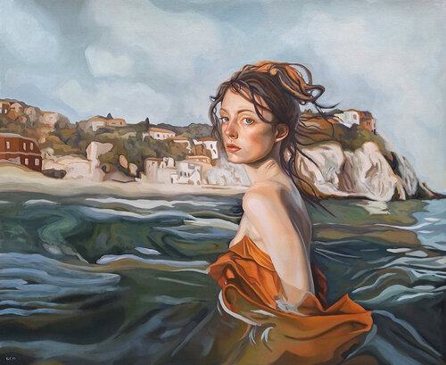 I left you in the waves van Gabriel Cristian Matei, Schilderij te koop op Singulart