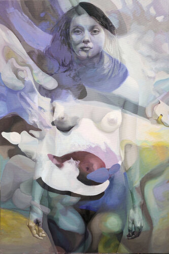 The Memory of the mystery girl di Gabriel Cristian Matei, Pittura in vendita su Singulart