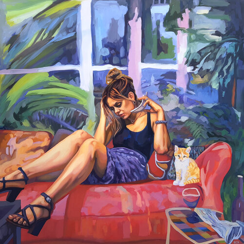 The midnight call di Gabriel Cristian Matei, Pittura in vendita su Singulart