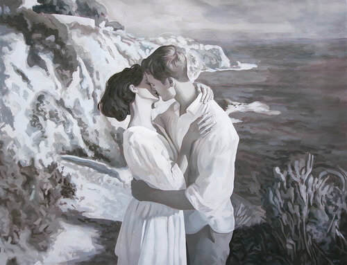 I remember you when the sea was still di Gabriel Cristian Matei, Pittura in vendita su Singulart