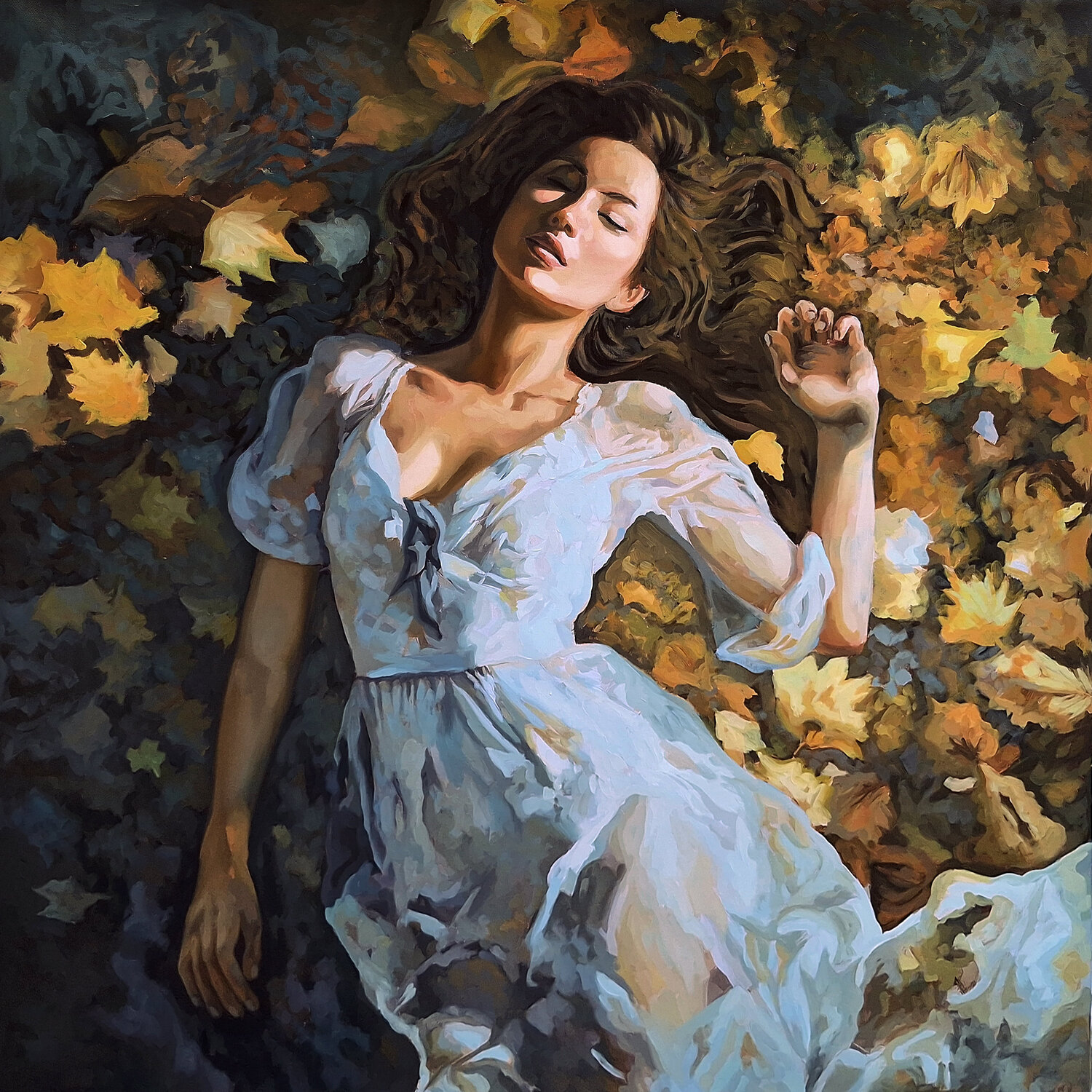 In the arms of autumn Gabriel Cristian Matei Originalgemälde zu verkaufen