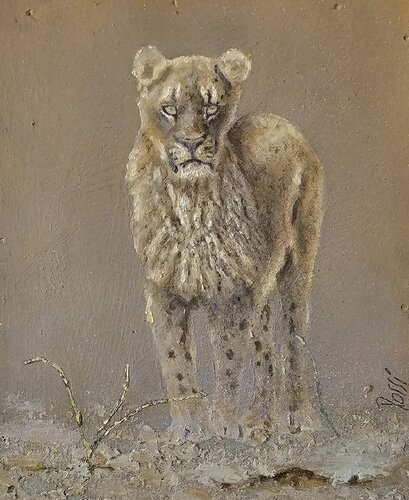 Lionne en Brousse van georges Rossi, Schilderij te koop op Singulart