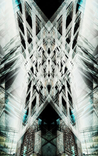 An architectural abstraction in Hamburg, intertwined forms and details. von ihsan Okur, Fotografie kaufen auf Singulart