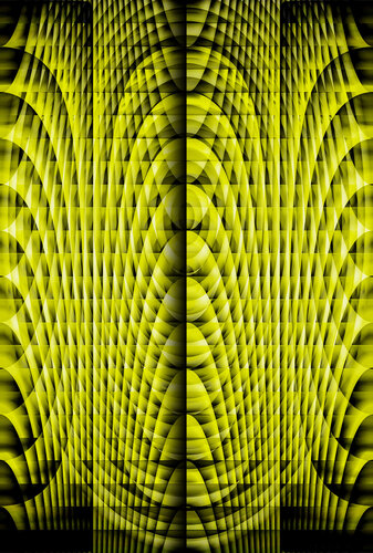 Yellow illusion. Geometric forms and vibrant color gradients. von ihsan Okur, Digital kaufen auf Singulart