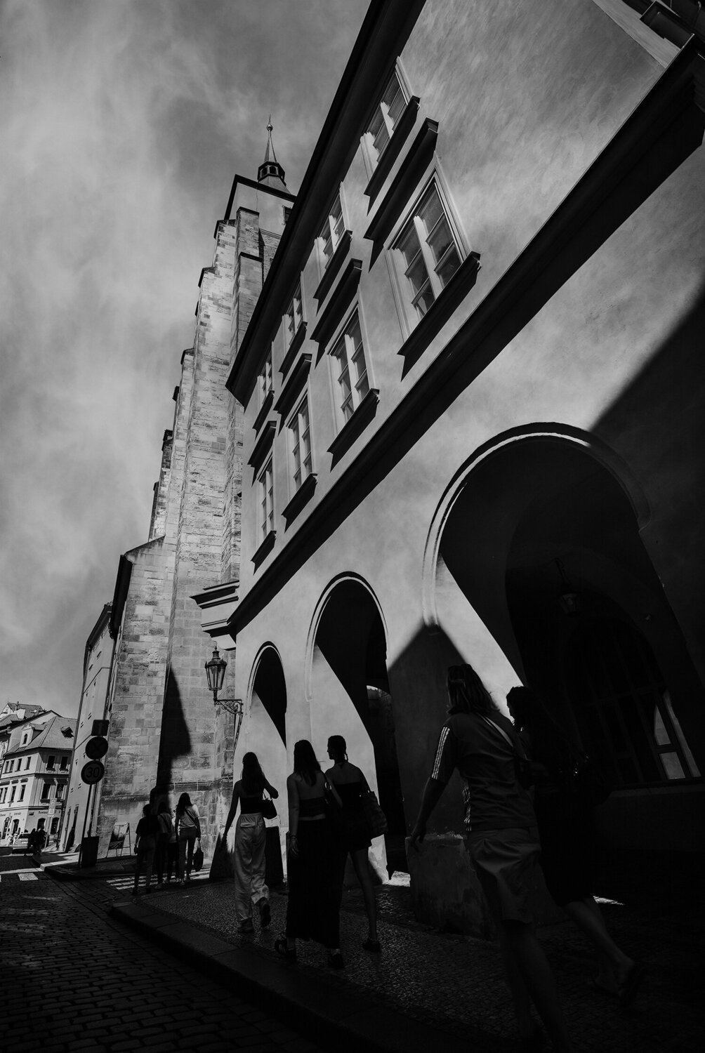 People and mystical architecture in Prague. ihsan Okur