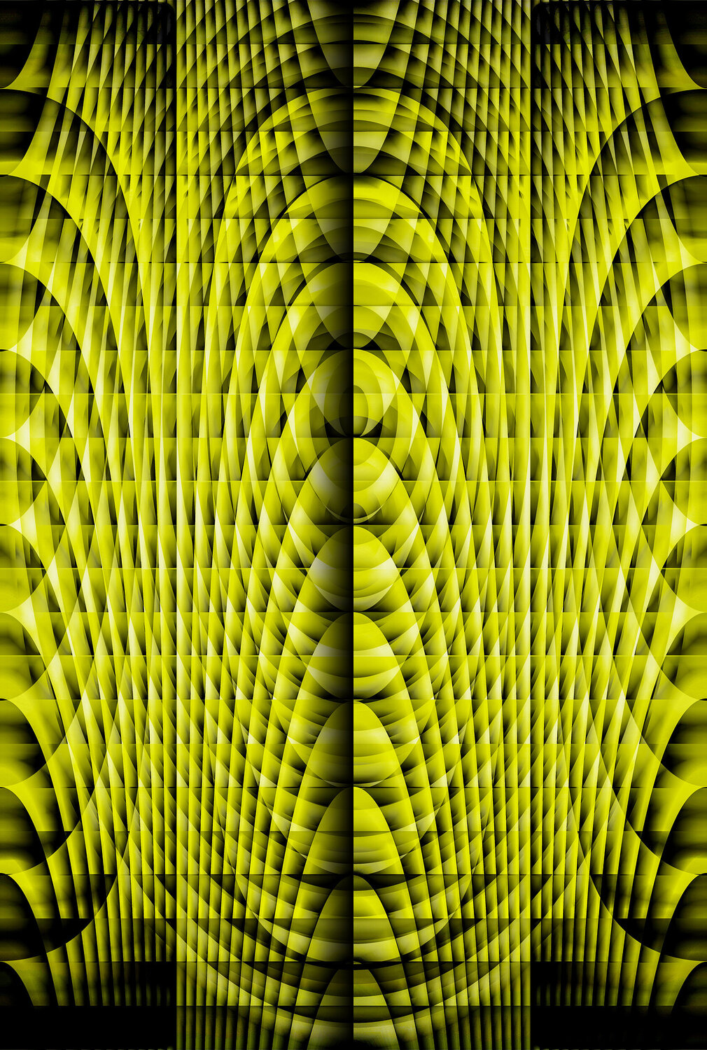 Yellow illusion. Geometric forms and vibrant color gradients. ihsan Okur Digital zu verkaufen