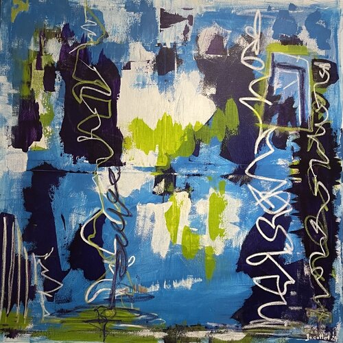 Out of the blue di Denise Jacottet, Pittura in vendita su Singulart