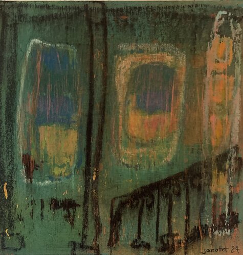 Grünes Refugium di Denise Jacottet, Pittura in vendita su Singulart