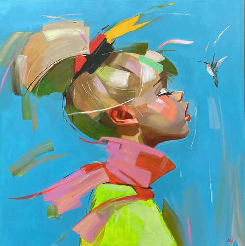 Hummingbird by Mariia Kotiuzhynska, Painting for Sale on Singulart