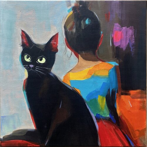 The Watcher di Mariia Kotiuzhynska, Pittura in vendita su Singulart