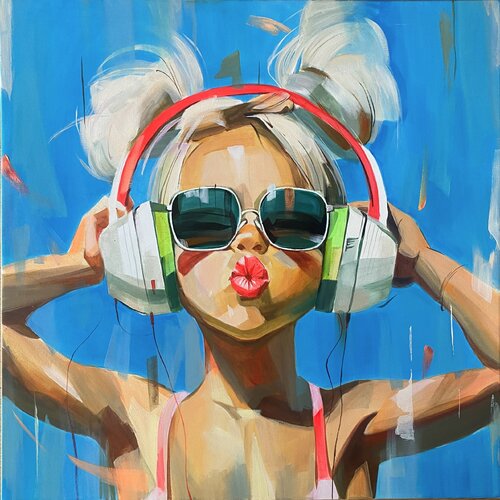 The beat on Repeat par Mariia Kotiuzhynska, Peinture en vente sur Singulart