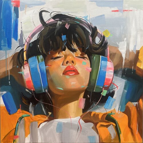 Dancing in My Mind par Mariia Kotiuzhynska, Peinture en vente sur Singulart