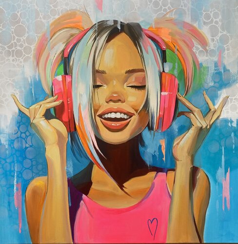 Heart on Play ❤️ von Mariia Kotiuzhynska, Malerei kaufen auf Singulart