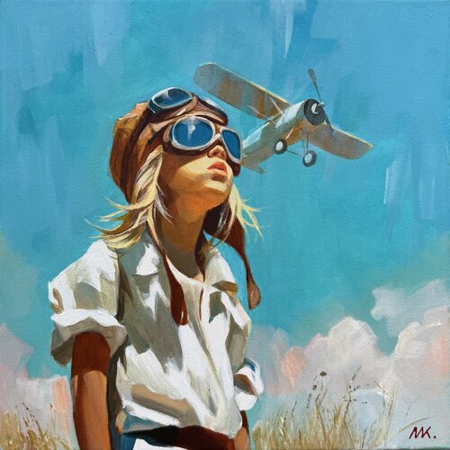 Born to fly by Mariia Kotiuzhynska, Painting for Sale on Singulart