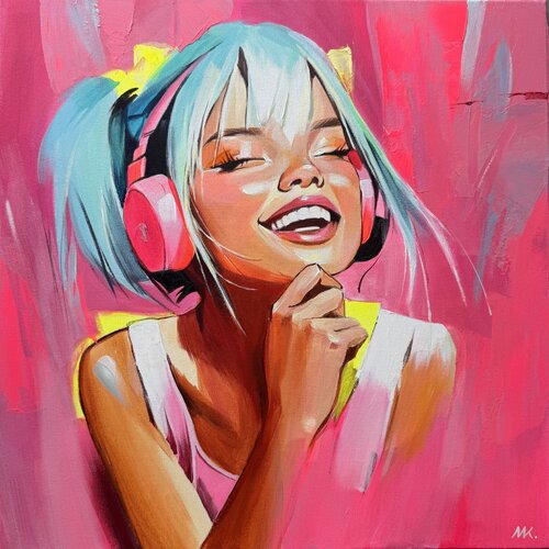 Pop Vibes by Mariia Kotiuzhynska, Painting for Sale on Singulart
