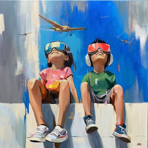 No game over par Mariia Kotiuzhynska, Peinture en vente sur Singulart