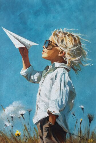 Paper Wings de Mariia Kotiuzhynska, Pintura a la venta en Singulart