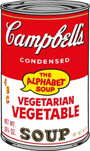 Soup Can (Vegetarian Vegetable) van Sunday B. Morning, Afdruk te koop op Singulart