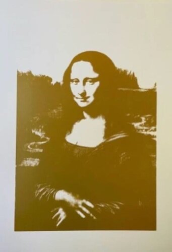 Mona Lisa 1: Gold on White di Sunday B. Morning, Stampa in vendita su Singulart