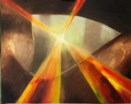 Gaze into the Future van Gulshat Sobgaida, Schilderij te koop op Singulart
