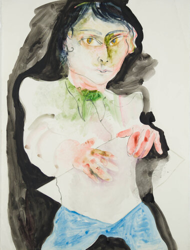 Cat-Eyed Man  von Anne Marie Hall, Werk auf Papier kaufen auf Singulart