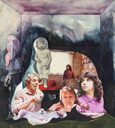 Portrait of Anne Hall, Andrew and Irena Sibley, and Mirka Mora di Anne Marie Hall, Opera su carta in vendita su Singulart