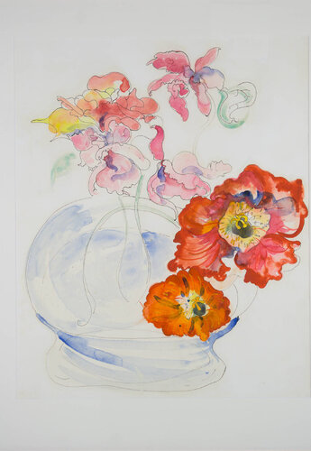 Poppies von Anne Marie Hall, Malerei kaufen auf Singulart