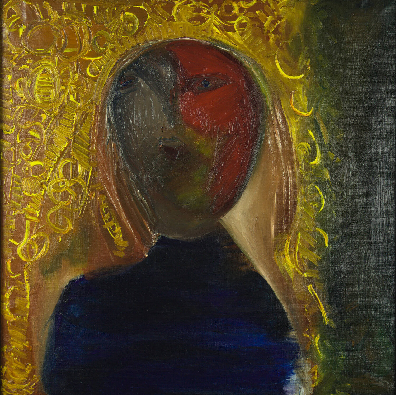 Untitled (Golden Locks) Anne Marie Hall Originalgemälde zu verkaufen