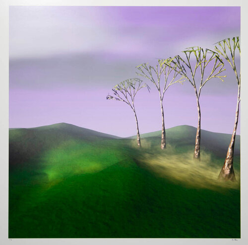 Three Trees de Philippe Le Miere, Obra en papel a la venta en Singulart