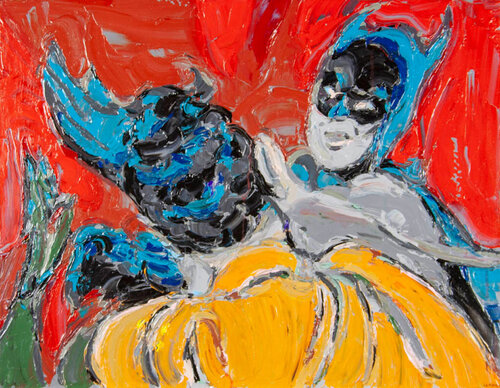 Batman Slapping Robin by Philippe Le Miere, Painting for Sale on Singulart